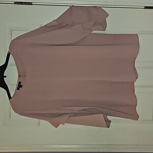 Alfani mauve blouse ruffle sleeve zipper back XL